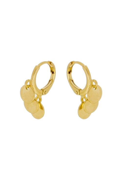 BRINCO DE ARGOLINHA COM MEDALHAS REDONDAS BM014-O BRINCO DE ARGOLINHA COM MEDALHAS REDONDAS BM014-O