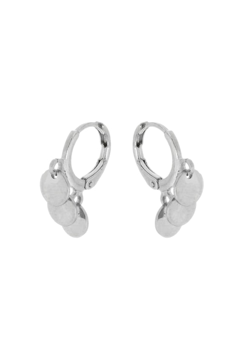 BRINCO DE ARGOLINHA COM MEDALHAS REDONDAS BM014-R BRINCO DE ARGOLINHA COM MEDALHAS REDONDAS BM014-R