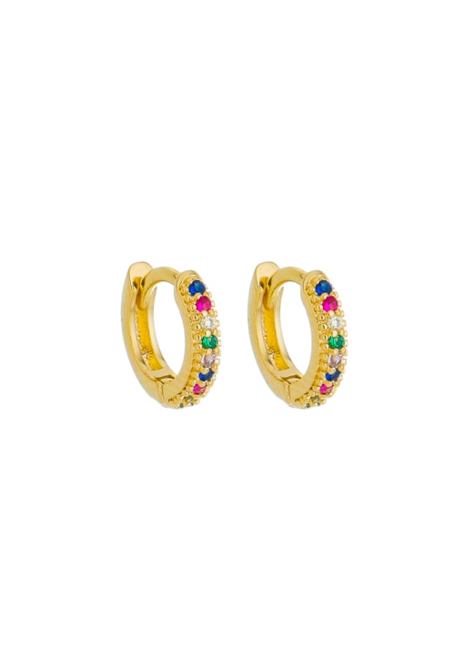 BRINCO DE ARGOLINHA COM MICRO ZIRCÔNIAS COLORIDA BM1150-O
