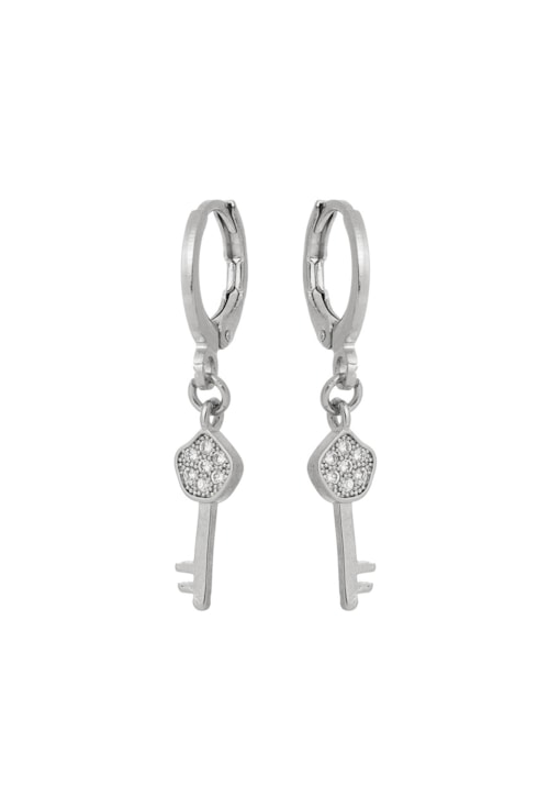 BRINCO DE ARGOLINHA COM PINGENTE CHAVE BM421-R BRINCO DE ARGOLINHA COM PINGENTE CHAVE BM421-R