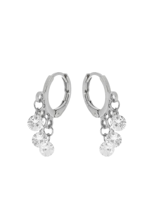 BRINCO DE ARGOLINHA COM ZIRCÔNIA CRISTAL BM016-R BRINCO DE ARGOLINHA COM ZIRCÔNIA CRISTAL BM016-R