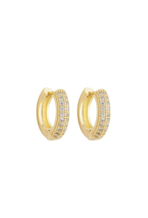 BRINCO DE ARGOLINHA COM ZIRCÔNIA CRISTAL NO OURO BM1757-O BRINCO DE ARGOLINHA COM ZIRCÔNIA CRISTAL NO OURO BM1757-O