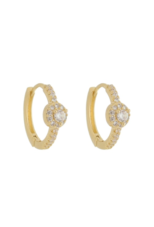 BRINCO DE ARGOLINHA CRAVEJADA COM ZIRCÔNIA CRISTAL BM1314-O BRINCO DE ARGOLINHA CRAVEJADA COM ZIRCÔNIA CRISTAL BM1314-O
