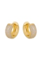 BRINCO DE ARGOLINHA CRAVEJADA MÉDIA NO OURO BM745-O