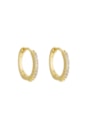 BRINCO DE ARGOLINHA CRAVEJADA NO OURO BM1454-O