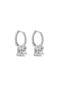 BRINCO DE ARGOLINHA DE BOLINHAS COM ZIRCÔNIAS BM1453-R