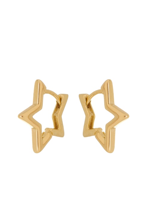BRINCO DE ARGOLINHA DE ESTRELA NO OURO BM958-O