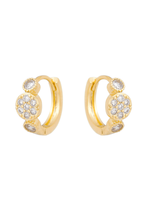BRINCO DE ARGOLINHA DE ZIRCONIAS REDONDAS BM606-O BRINCO DE ARGOLINHA DE ZIRCONIAS REDONDAS BM606-O