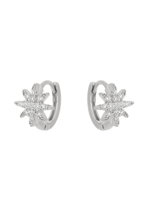 BRINCO DE ARGOLINHA ESTRELA COM ZIRCÔNIAS BM962-R BRINCO DE ARGOLINHA ESTRELA COM ZIRCÔNIAS BM962-R