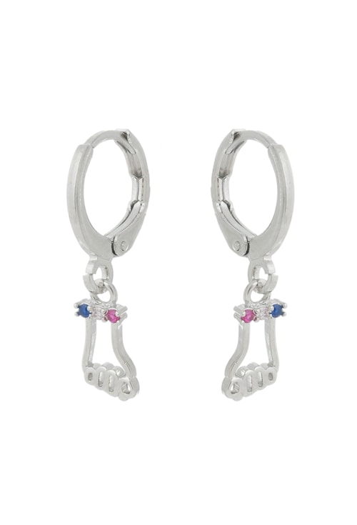 BRINCO DE ARGOLINHA FIGA COM ZIRCÔNIA COLORIDOS BM625-R BRINCO DE ARGOLINHA FIGA COM ZIRCÔNIA COLORIDOS BM625-R