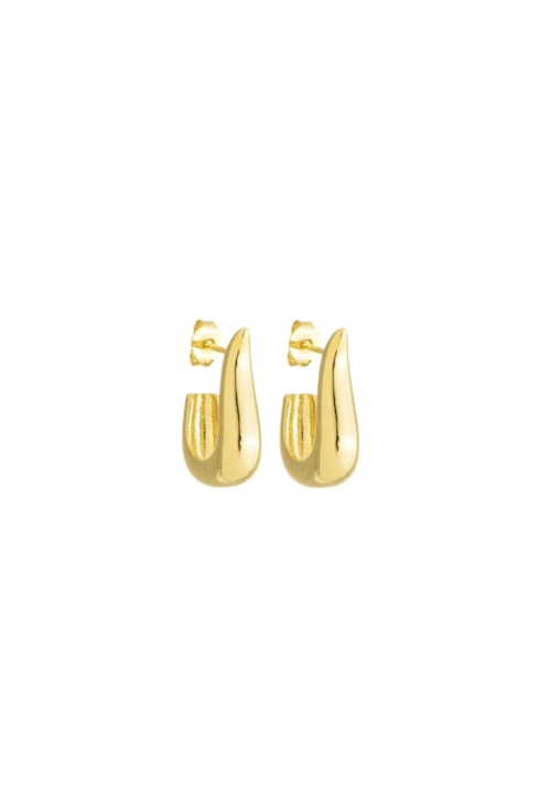 BRINCO DE ARGOLINHA GOTA ABAULADA NO OURO BM1617-O BRINCO DE ARGOLINHA GOTA ABAULADA NO OURO BM1617-O