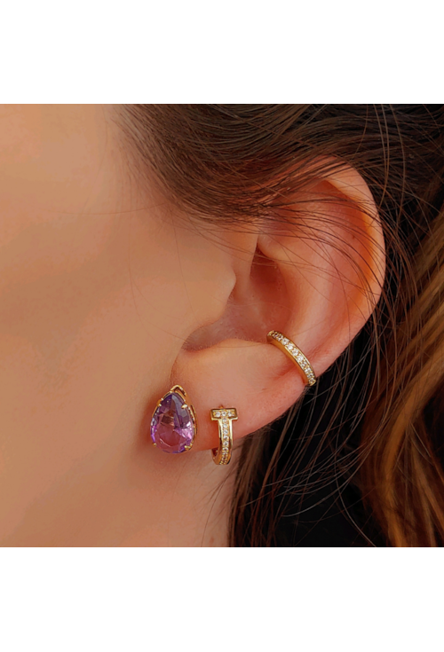 BRINCO DE ARGOLINHA INSPIRED CRAVEJADA BM610-O BRINCO DE ARGOLINHA INSPIRED CRAVEJADA BM610-O