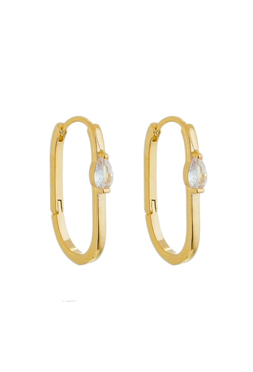BRINCO DE ARGOLINHA OVAL COM GOTA CRAVEJADA BM1223-O BRINCO DE ARGOLINHA OVAL COM GOTA CRAVEJADA BM1223-O