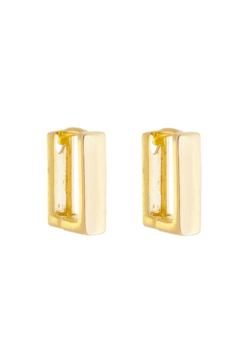 BRINCO DE ARGOLINHA RETANGULAR NO OURO BM1657-O BRINCO DE ARGOLINHA RETANGULAR NO OURO BM1657-O