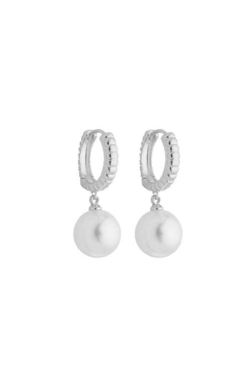 BRINCO DE ARGOLINHA TEXTURIZADA COM PÉROLA BM1815-R BRINCO DE ARGOLINHA TEXTURIZADA COM PÉROLA BM1815-R