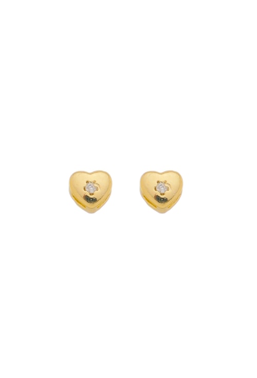 BRINCO DE CORAÇÃO COM ZIRCÔNIA CRISTAL NO OURO BM467-O BRINCO DE CORAÇÃO COM ZIRCÔNIA CRISTAL NO OURO BM467-O