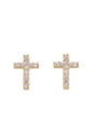 BRINCO DE CRUZ CRAVEJADA NO OURO BM699-O