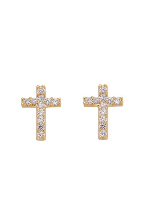 BRINCO DE CRUZ CRAVEJADA NO OURO BM699-O