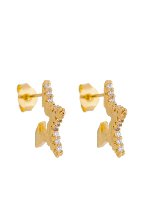 BRINCO DE ESTRELA COM ZIRCÔNIAS NO OURO BM833-O BRINCO DE ESTRELA COM ZIRCÔNIAS NO OURO BM833-O