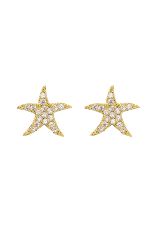 BRINCO DE ESTRELA CRAVEJADO NO OURO BM580-O