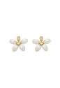 BRINCO DE FLOR COM PÉROLA E CRAVEJADO BM1827-O