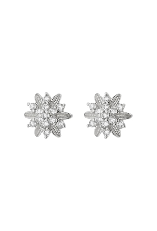 BRINCO DE FLOR COM ZIRCÔNIAS NO RÓDIO BM1394-R