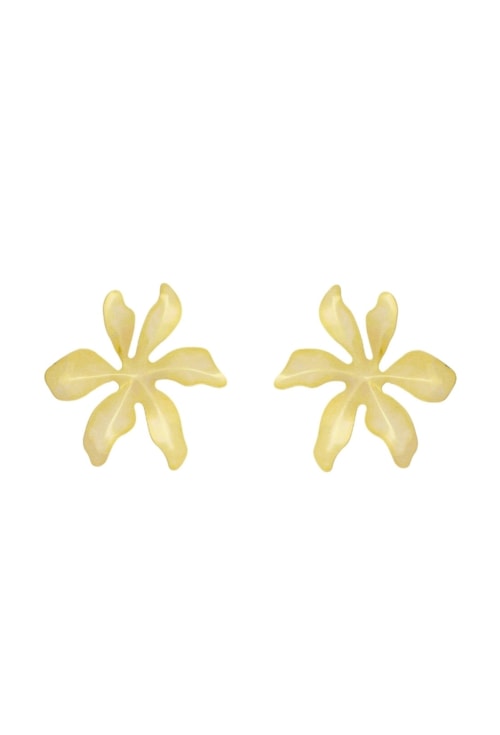 BRINCO DE FLOR GRANDE ORGÂNICO NO OURO BM1849-O BRINCO DE FLOR GRANDE ORGÂNICO NO OURO BM1849-O