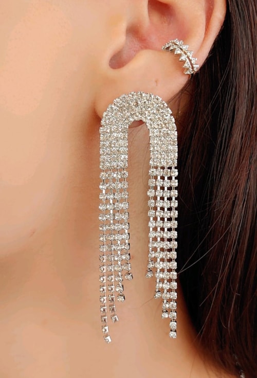BRINCO DE FRANJA LUXO COM STRASS BM1169-R