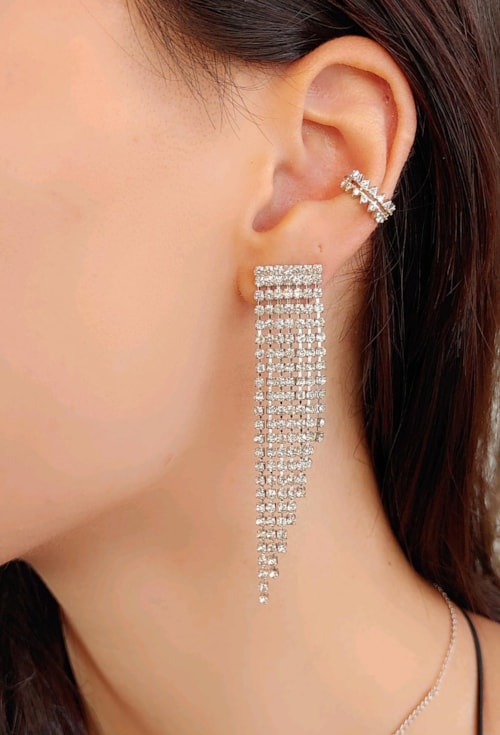 BRINCO DE FRANJA STRASS FESTA ALONGADO BM1167-R
