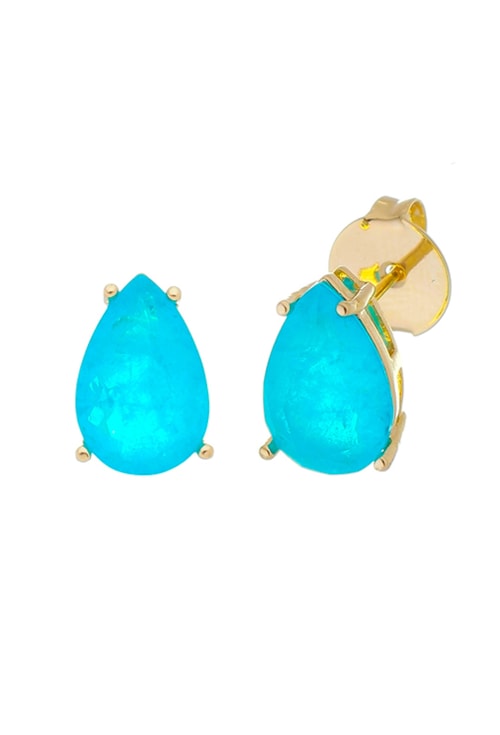 BRINCO DE GOTA COM PEDRA AZUL TOPÁZIO FUSION BM1257-O BRINCO DE GOTA COM PEDRA AZUL TOPÁZIO FUSION BM1257-O