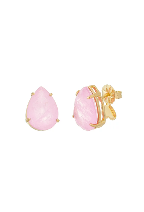 BRINCO DE GOTA COM PEDRA KUNZITA CLARA FUSION BM1347-O BRINCO DE GOTA COM PEDRA KUNZITA CLARA FUSION BM1347-O