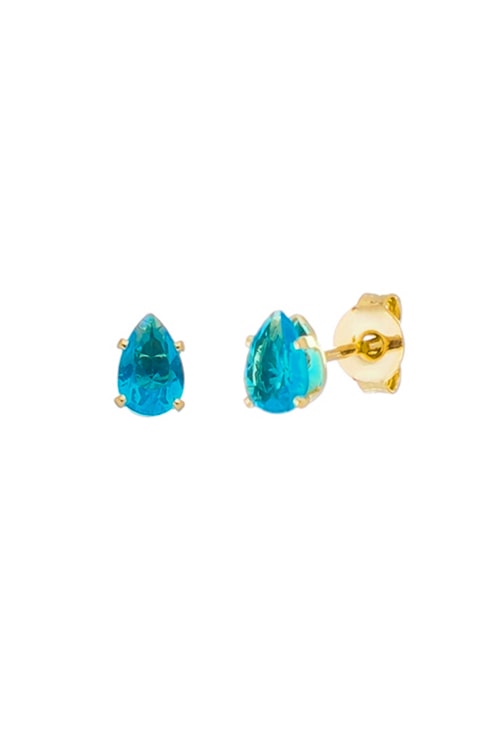 BRINCO DE GOTINHA COM PEDRA PARAÍBA BRASIL BM1274-O BRINCO DE GOTINHA COM PEDRA PARAÍBA BRASIL BM1274-O