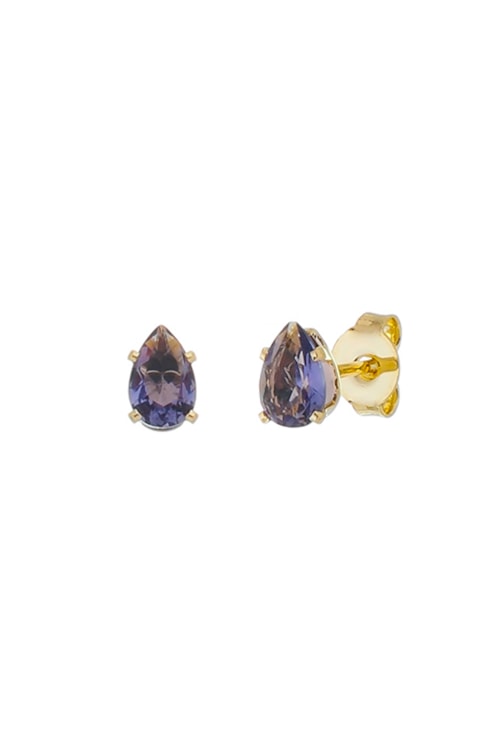 BRINCO DE GOTINHA COM PEDRA TANZANITA BM1274-O BRINCO DE GOTINHA COM PEDRA TANZANITA BM1274-O