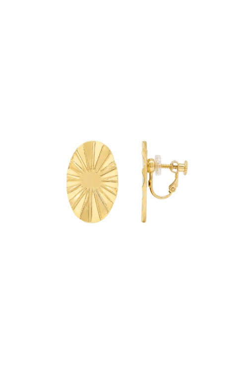 BRINCO DE PRESSÃO OVAL TEXTURIZADO BANHADO A OURO BM2317-O