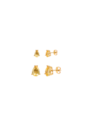 BRINCO DUPLO GOTAS COM PEDRAS YELLOW BANHADO A OURO BM2341-O