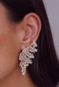 BRINCO EAR CUFF ASA CRAVEJADO COM PEDRA CRISTAL BM2097-O