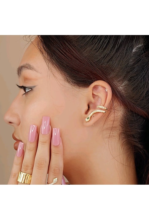 BRINCO EAR CUFF COBRA CRAVEJADA BM1084-O