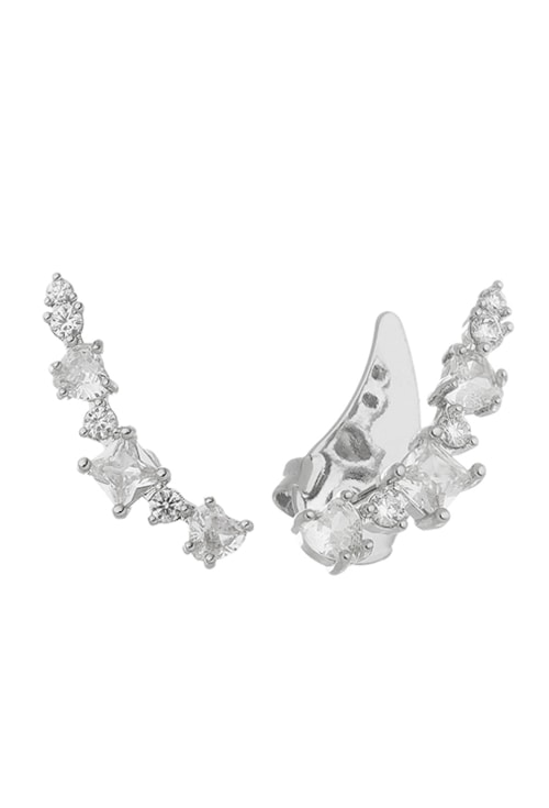 BRINCO EAR CUFF COM CORAÇÕES E ZIRCÔNIAS BM1258-R