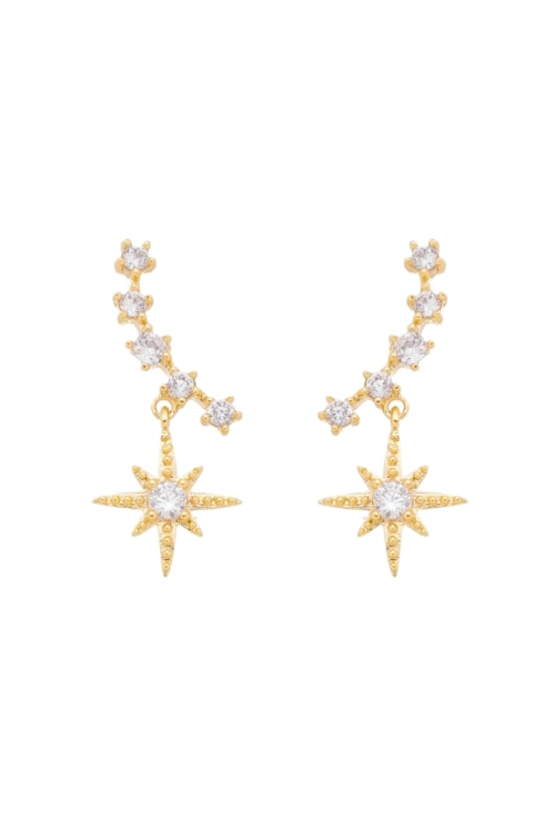 BRINCO EAR CUFF COM ESTRELA E ZIRCÔNIAS CRISTAL BM943-O