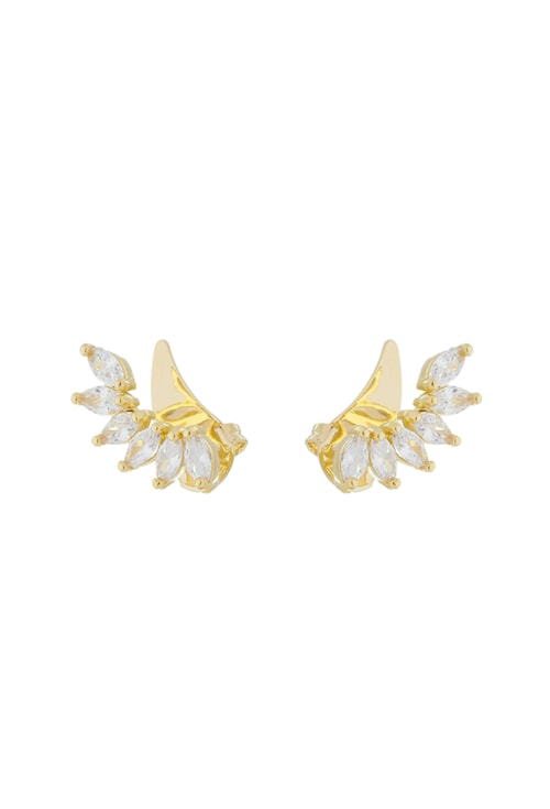 BRINCO EAR CUFF COM NAVETES DE ZIRCÔNIAS CRISTAL BM1260-O BRINCO EAR CUFF COM NAVETES DE ZIRCÔNIAS CRISTAL BM1260-O