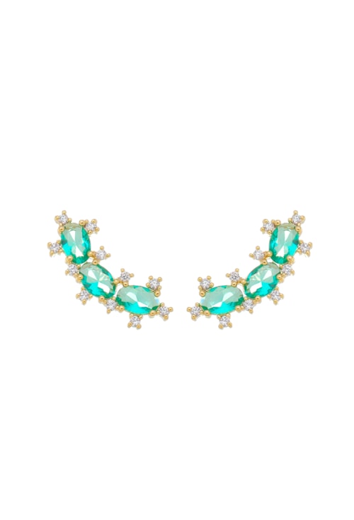 BRINCO EAR CUFF COM PEDRA TURMALINA BM1187-O