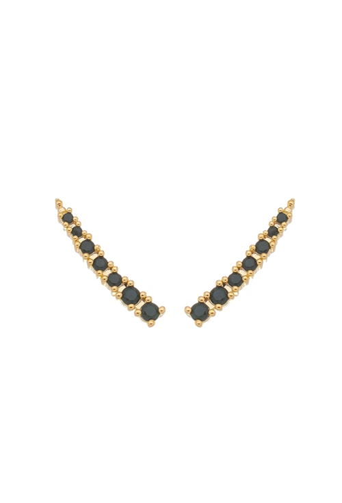 BRINCO EAR CUFF COM PEDRAS ÔNIX BM1194-O