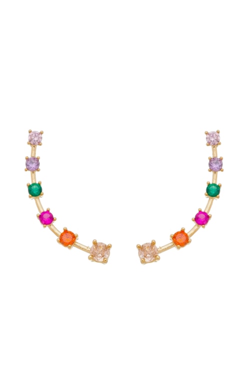BRINCO EAR CUFF COM ZIRCÔNIAS CITRINO BM825-O