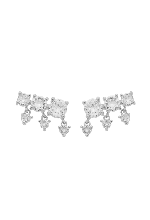 BRINCO EAR CUFF COM ZIRCÔNIAS CRISTAL NO RÓDIO BM542-R BRINCO EAR CUFF COM ZIRCÔNIAS CRISTAL NO RÓDIO BM542-R