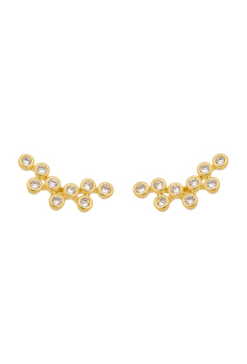 BRINCO EAR CUFF COM ZIRCÔNIAS NO OURO BM885-O