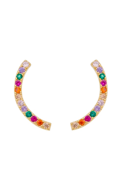 BRINCO EAR CUFF CRAVEJADO COLORS BM823-O