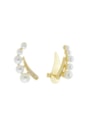 BRINCO EAR CUFF CRAVEJADO COM PÉROLA BM1708-O