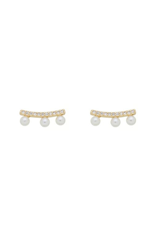 BRINCO EAR CUFF CRAVEJADO COM PÉROLAS BM1400-O