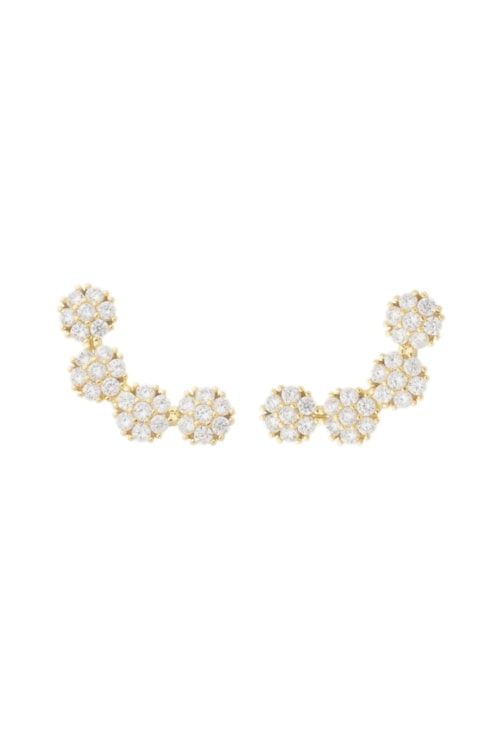 BRINCO EAR CUFF CRAVEJADO COM ZIRCÔNIA CRISTAL BM1740-O BRINCO EAR CUFF CRAVEJADO COM ZIRCÔNIA CRISTAL BM1740-O