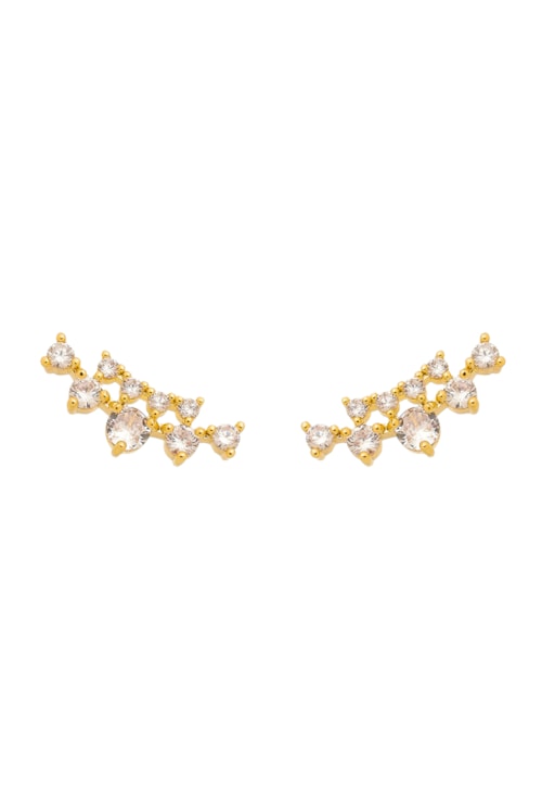 BRINCO EAR CUFF CRAVEJADO COM ZIRCÔNIAS NO OURO BM884-O BRINCO EAR CUFF CRAVEJADO COM ZIRCÔNIAS NO OURO BM884-O